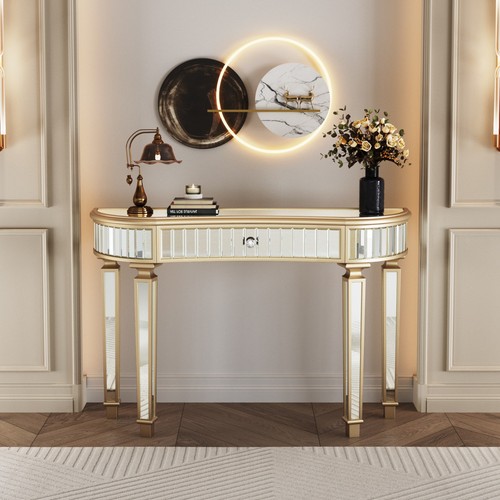 Half moon mirrored - 47", console