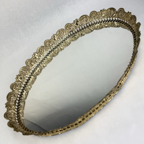 Vtg oval mirrored - vtg, vanity