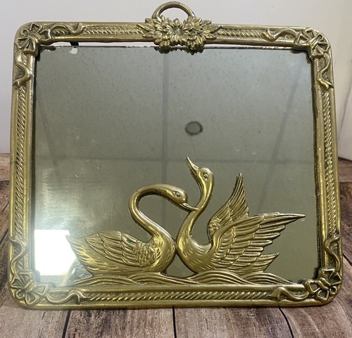 Vtg brass swans easel - vtg, table