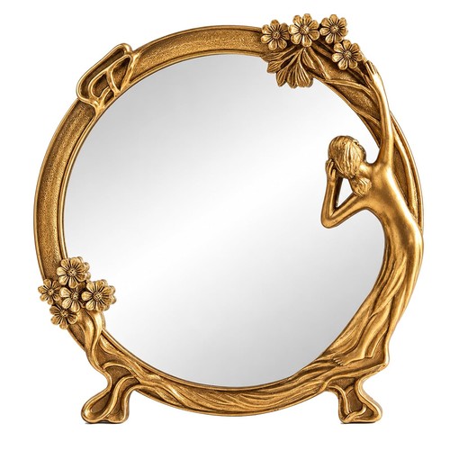 Vintage gold mirror - gold,