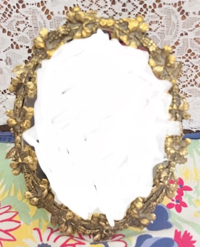 Vintage oval brass - vintage, table