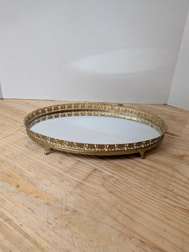 Vintage oval gold floral - oval,